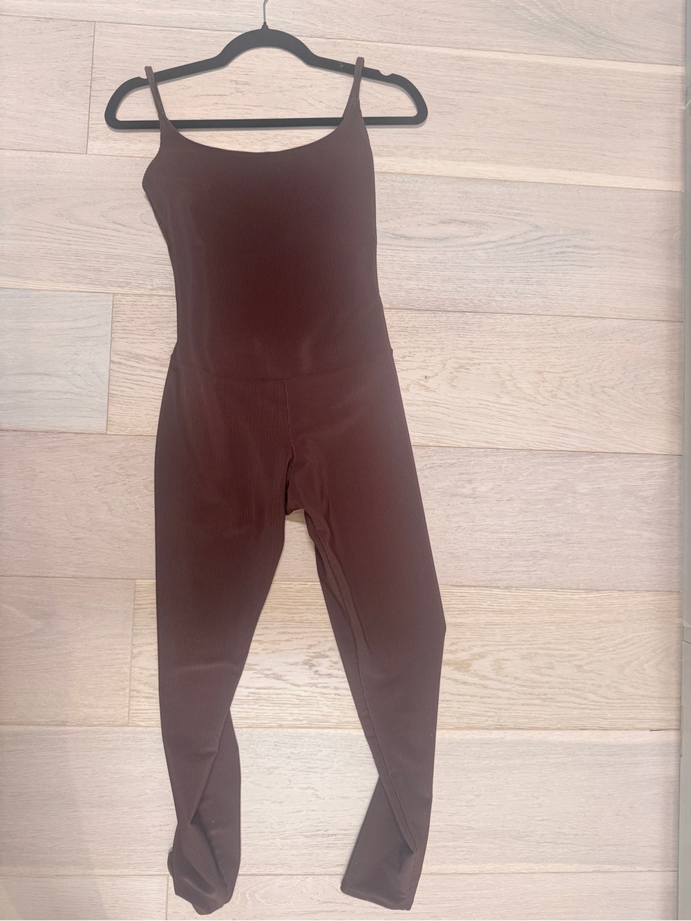 Brown ‘Onzie’ One-Piece Jumpsuit with Thin Straps